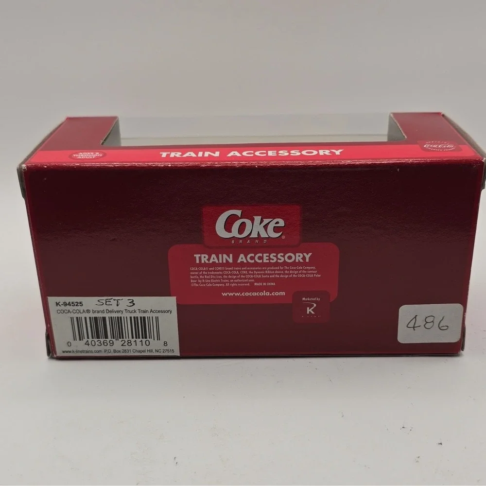 Coca-Cola Train Accessory Delivery Truck K-6435 Yellow Red Black Soda Theme